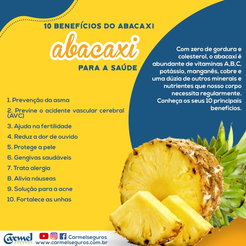 Saiba quais são os 10 benefícios do Abacaxi para a sua saúde